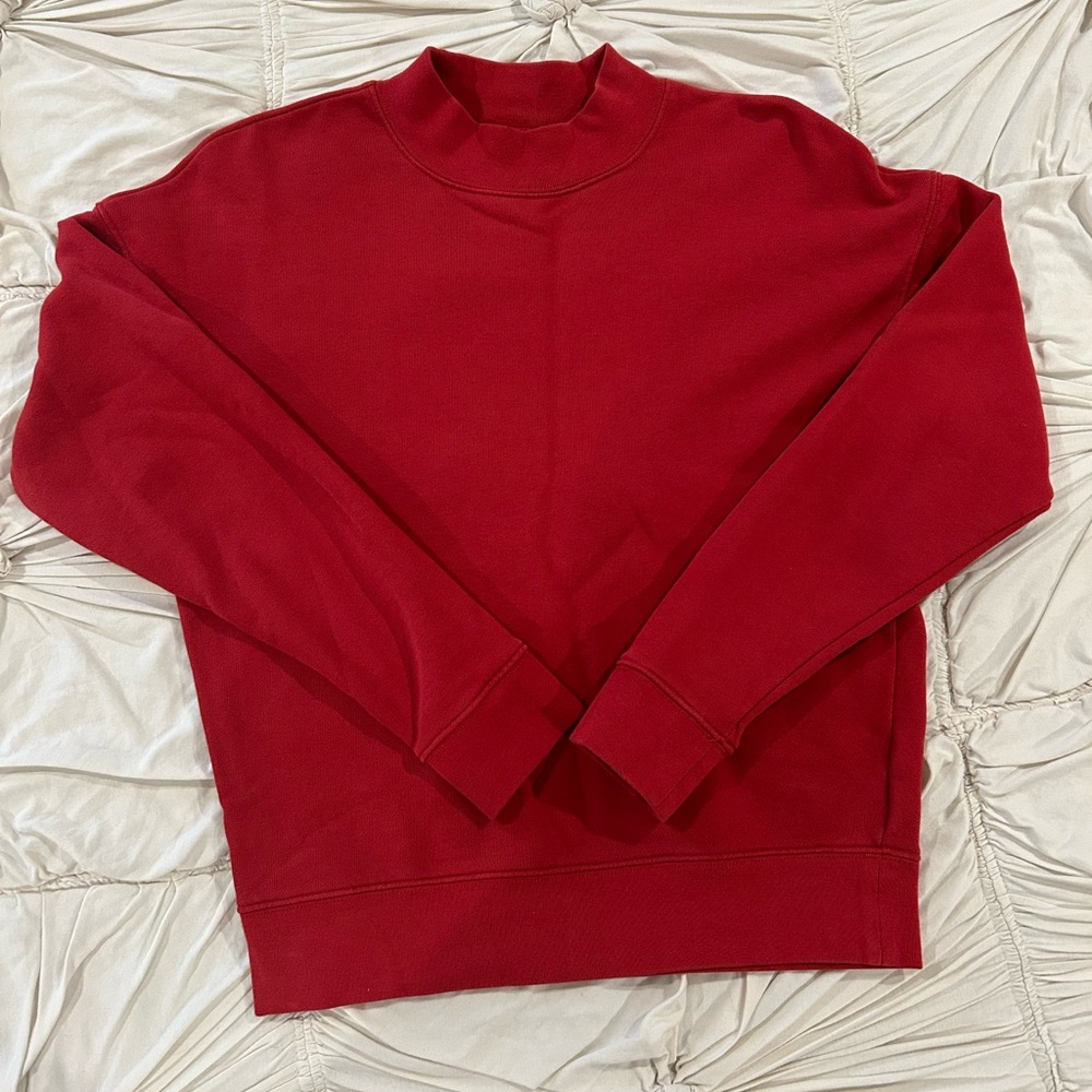 Madewell Red Crewneck Sweatshirt-xxs